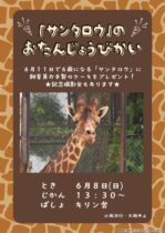 アミメキリン「サンタロウ」のお誕生日会