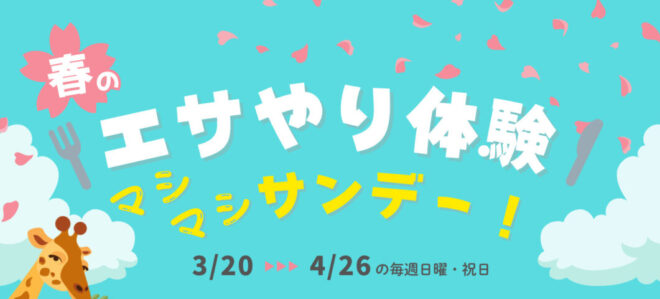 春のエサやり体験マシマシサンデー