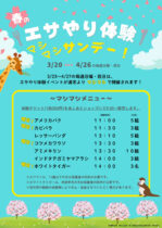 春のエサやり体験マシマシサンデー